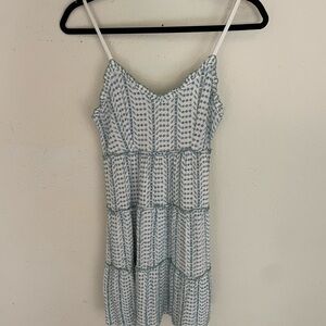 Elegant Blue Patterned Dress